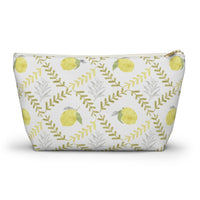 Lemon Tile Accessory Pouch w T-bottom in Yellow